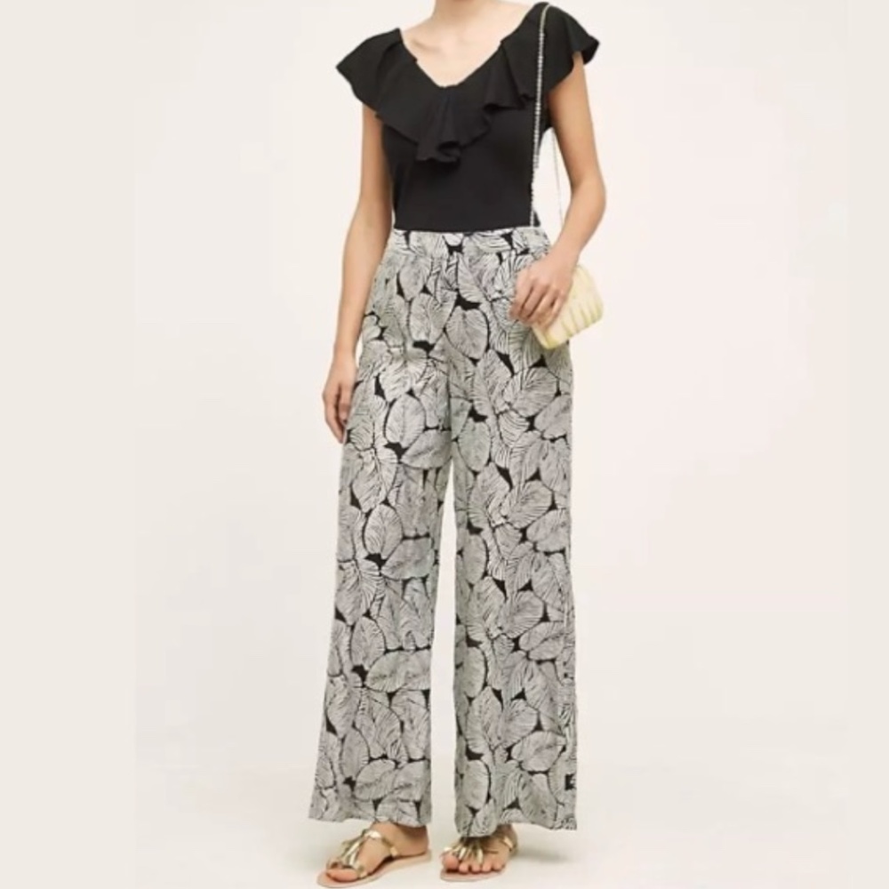 Anthropologie Elevenses Wide Leg Pants 